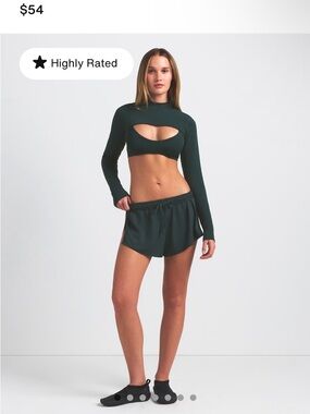 Women’s Athletic Running Shorts — Dark Green